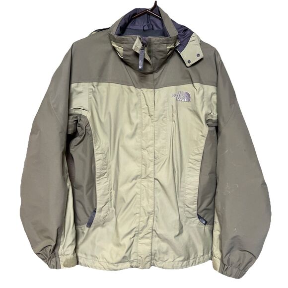 The NORTH FACE Hyvent Outer Shell Hooded Ski Jacket Green Olive Size Large - Picture 1 of 6
